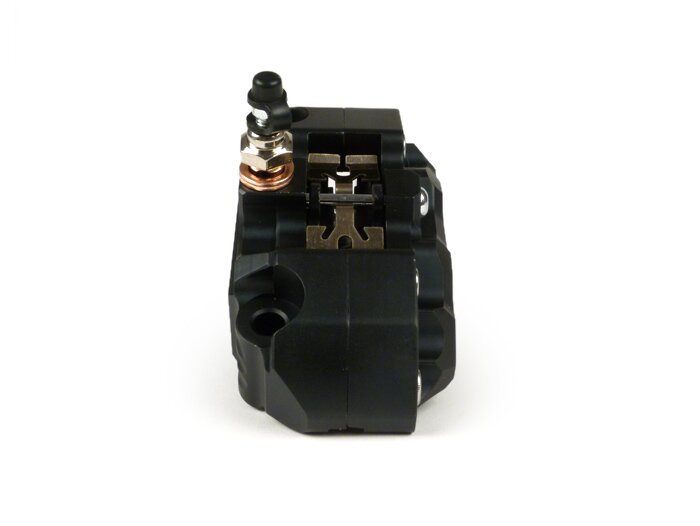 Voorremklauw -BGM PRO, 4-zuiger, radiale montage (adapter vereist)- voor PX Disc, LML Star, Stella, Grimeca NT classic- Vespa PX (vanaf 1998, standaard), PX, T5 125cc, PK XL - Zwart