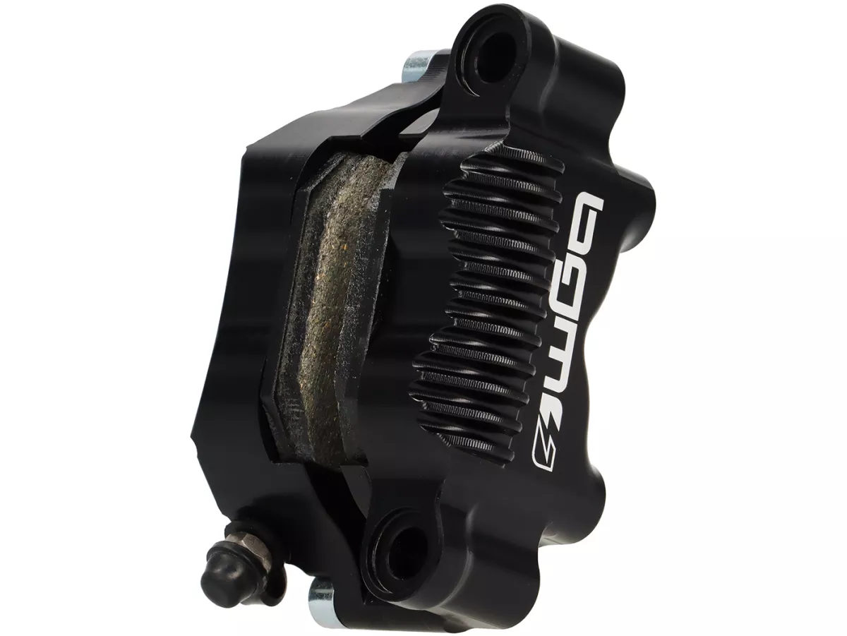 Kit completo de freno delantero - Freno radial BGM PRO SPORT de 4 pistones con adaptador fresado CNC incl. certificado TÜV - adecuado para LML Star/Stella - negro