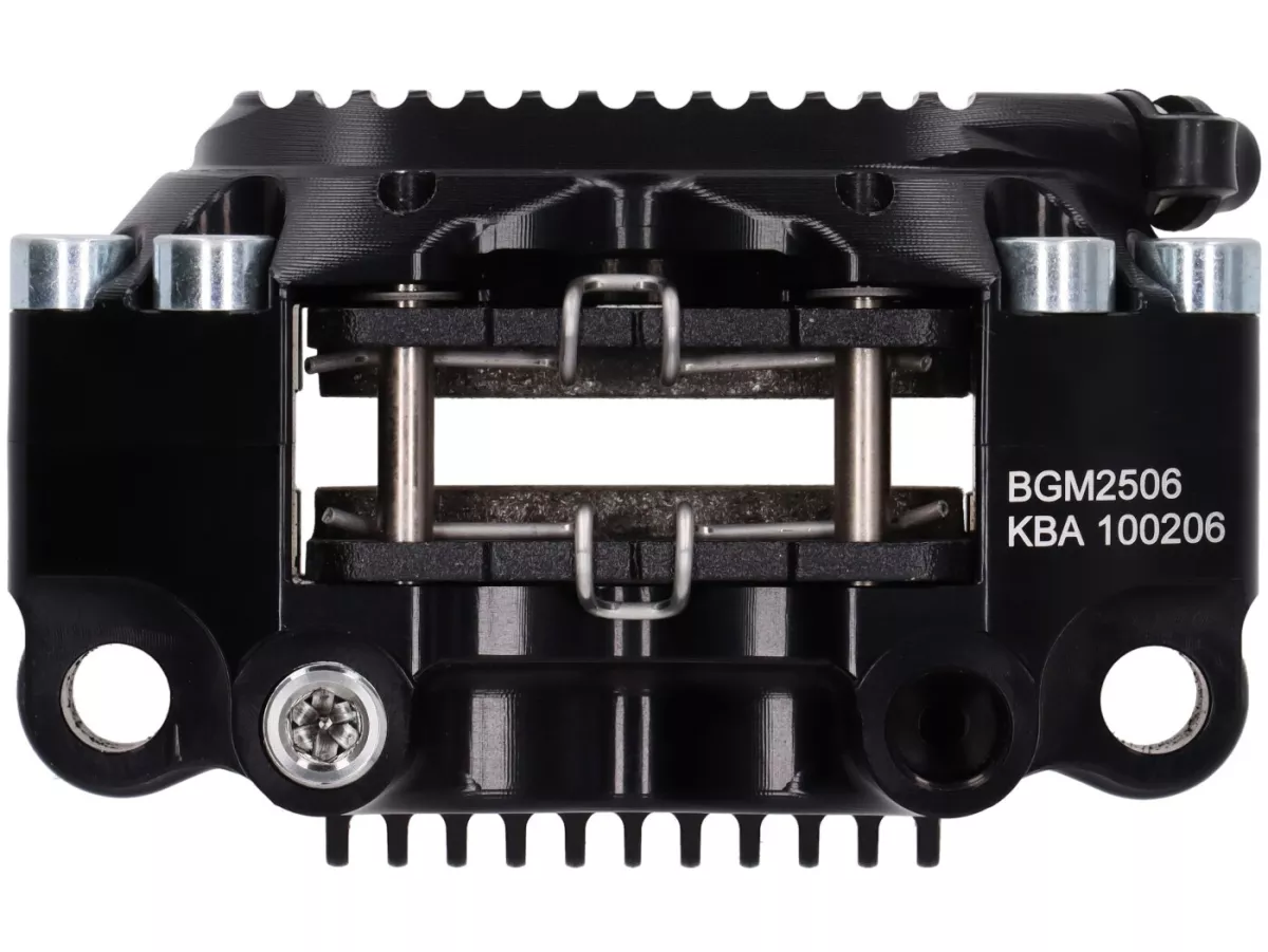 Kit completo de freno delantero - Freno radial BGM PRO SPORT de 4 pistones con adaptador fresado CNC incl. certificado TÜV - adecuado para LML Star/Stella - negro