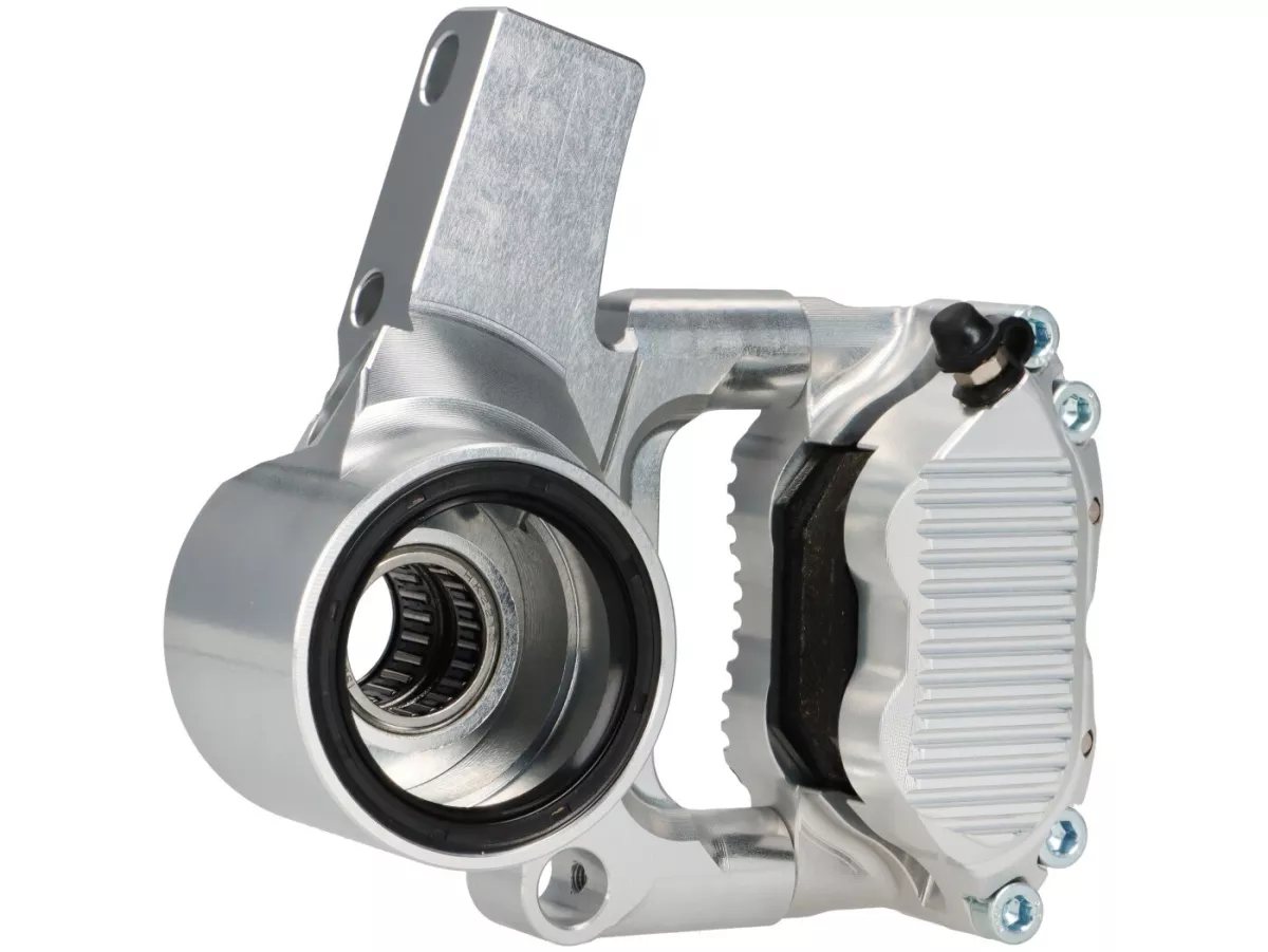 Kit completo de freno delantero - Freno radial BGM PRO SPORT de 4 pistones con adaptador fresado CNC incl. certificado TÜV - adecuado para LML Star/Stella - plateado