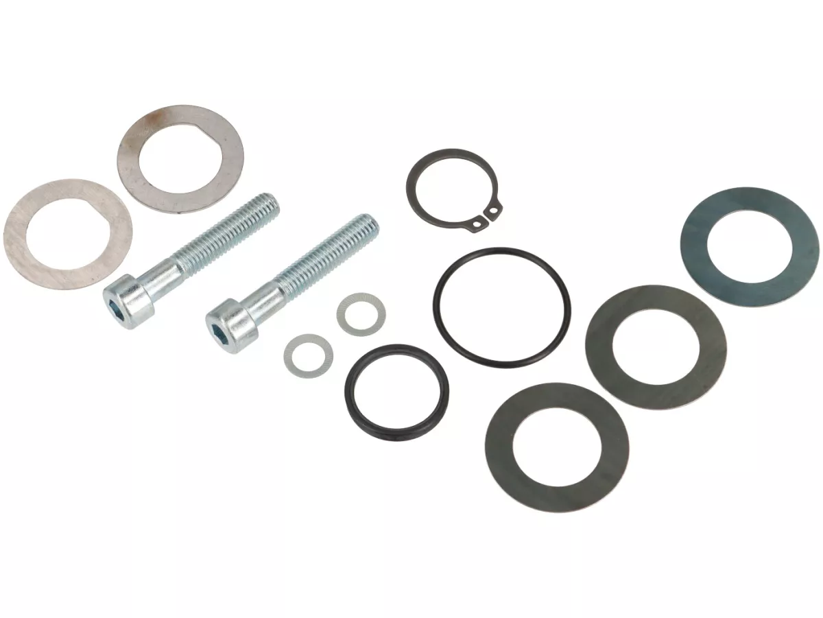 Kit completo de freno delantero - Freno radial BGM PRO SPORT de 4 pistones con adaptador fresado CNC incl. certificado TÜV - adecuado para LML Star/Stella - plateado