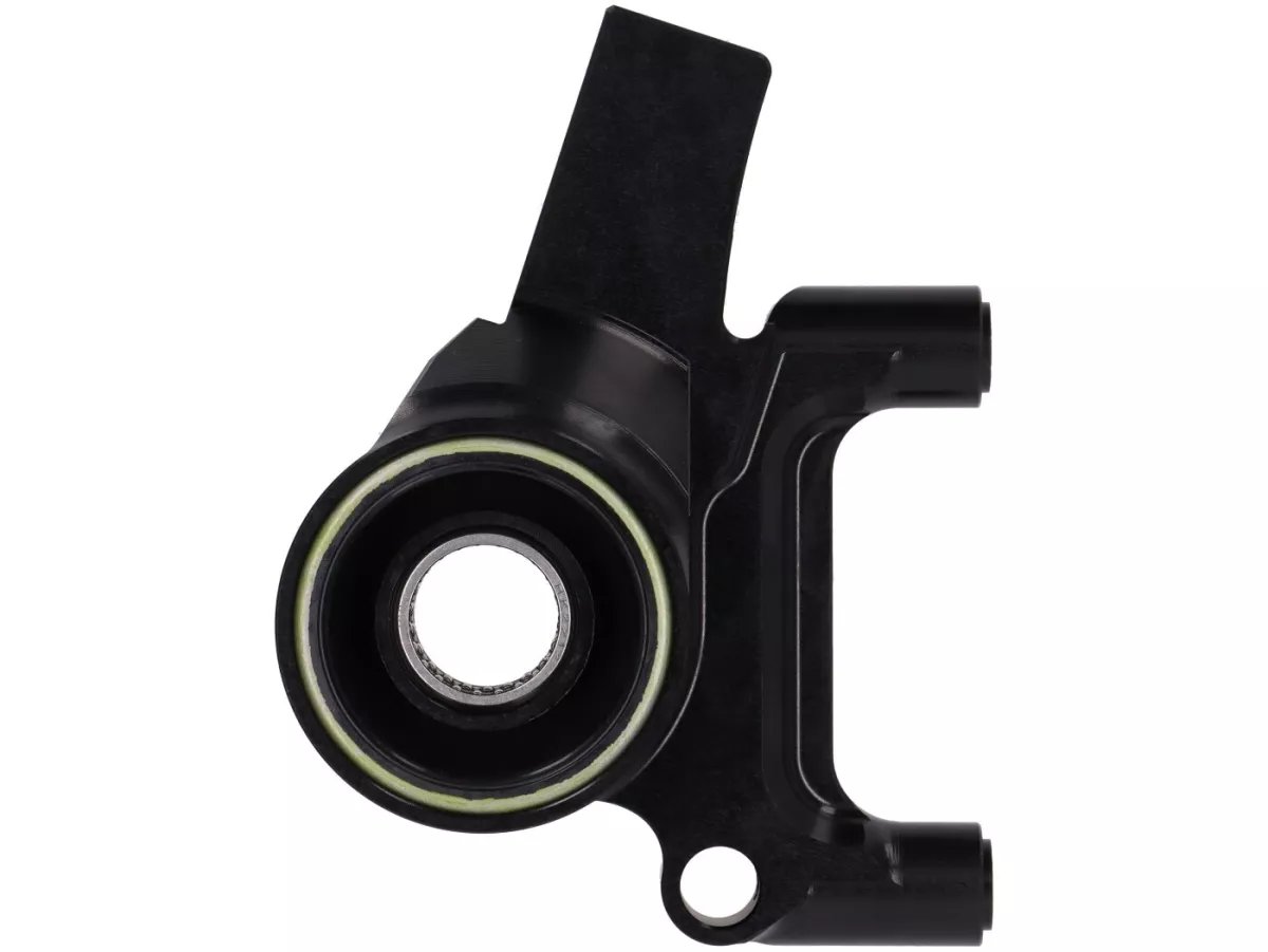 Soporte pinza freno delantero -BGM PRO SPORT (con certificado de piezas TÜV), CNC Touring, radial, tambor de freno tipo Piaggio/Grimeca Ø20mm- Vespa PX Disc (1998-), My, 2011 - negro
