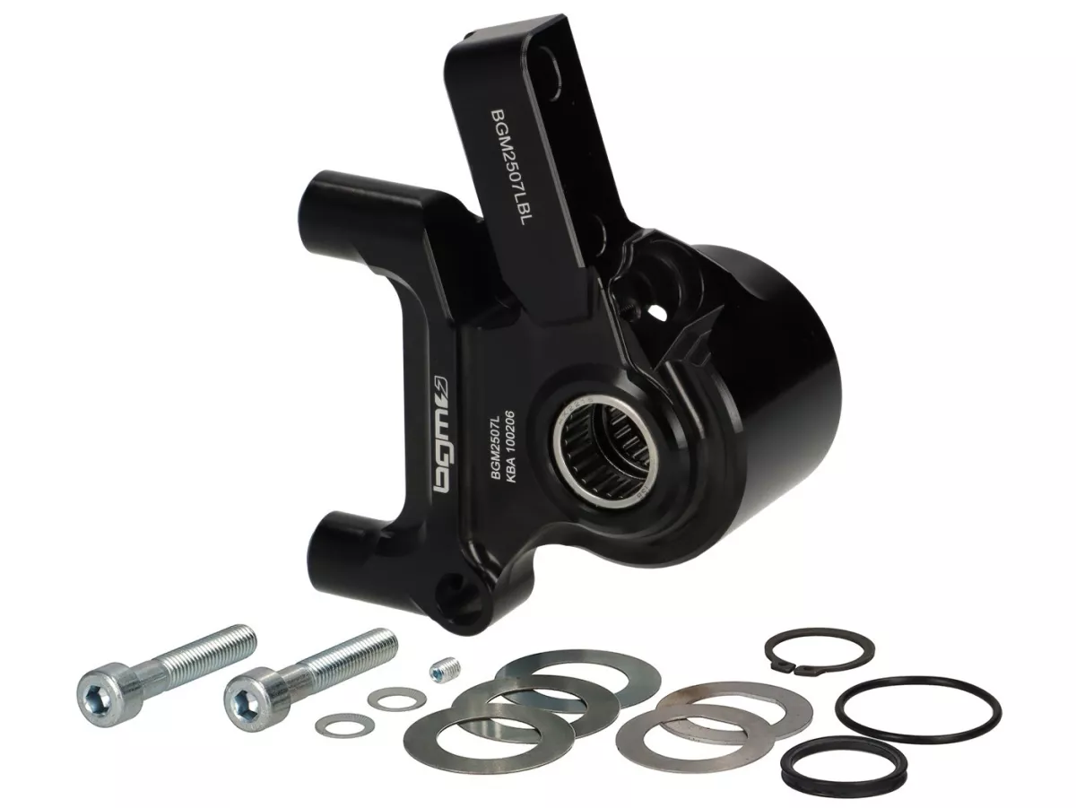 Soporte de pinza de freno delantero BGM PRO SPORT (con certificado de piezas TÜV), CNC Touring, radial, tambor de freno tipo LML- LML, Stella, Star - negro