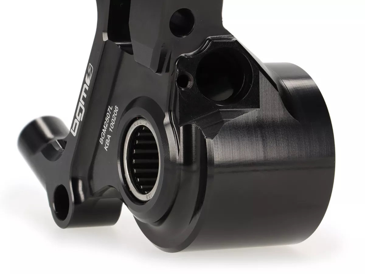 Soporte de pinza de freno delantero BGM PRO SPORT (con certificado de piezas TÜV), CNC Touring, radial, tambor de freno tipo LML- LML, Stella, Star - negro