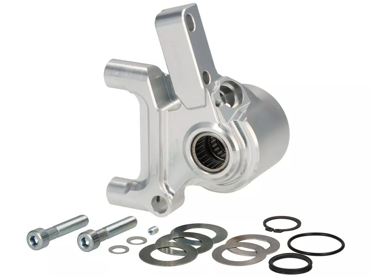 Front brake calliper mount -BGM PRO SPORT (with TÜV parts certificate), CNC Touring, radial, brake drum type LML- LML, Stella, Star - silver
