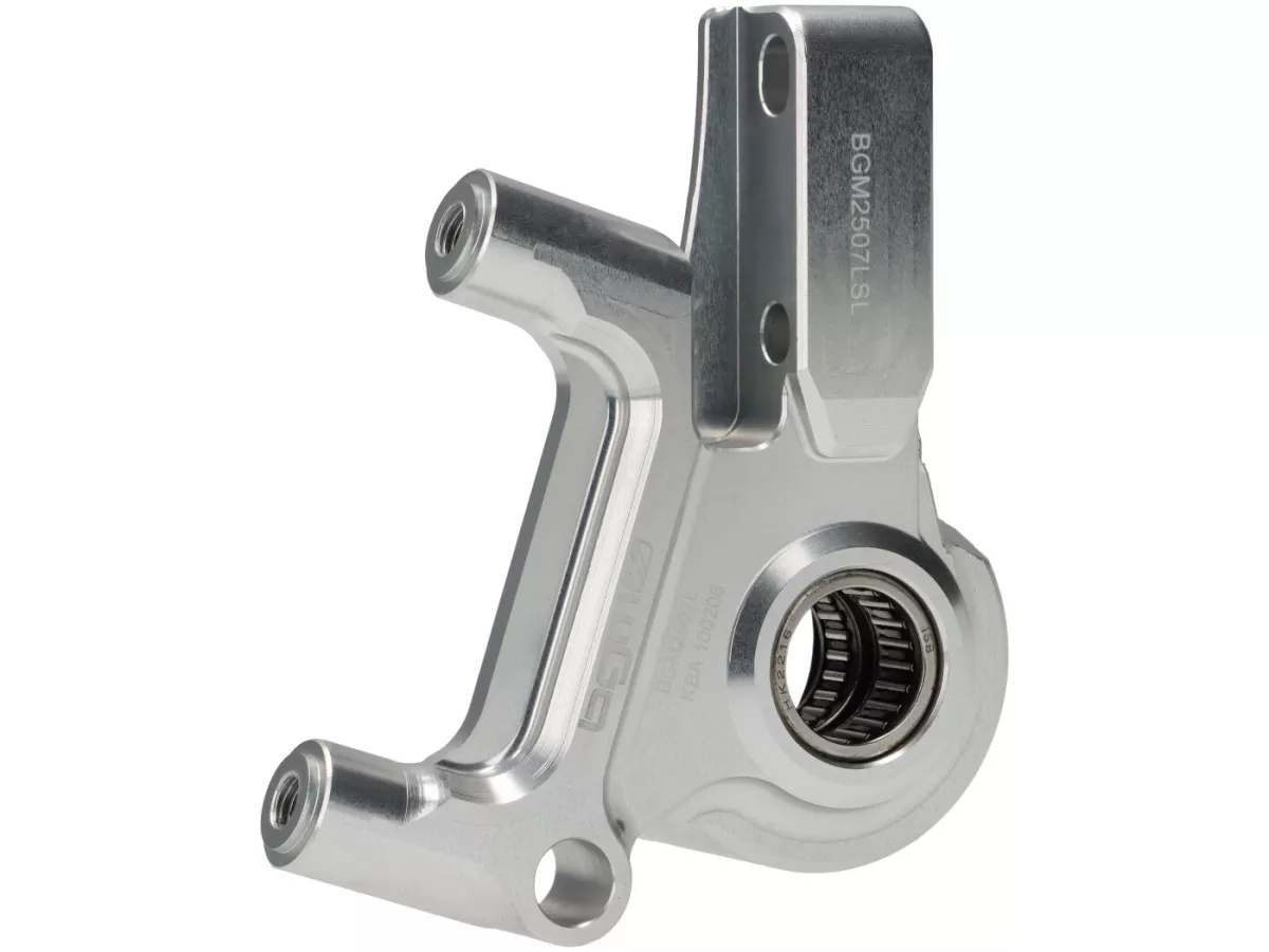 Front brake calliper mount -BGM PRO SPORT (with TÜV parts certificate), CNC Touring, radial, brake drum type LML- LML, Stella, Star - silver