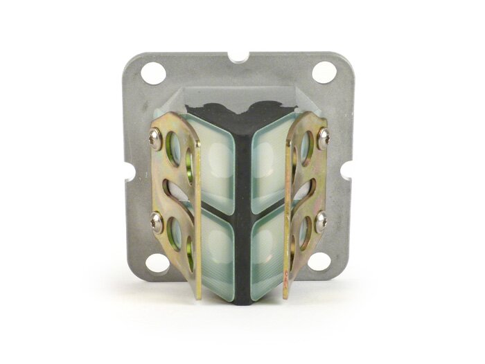 Reed valve -BGM PRO- RD350-type (modified for Lambretta TS1) - GRP petals
