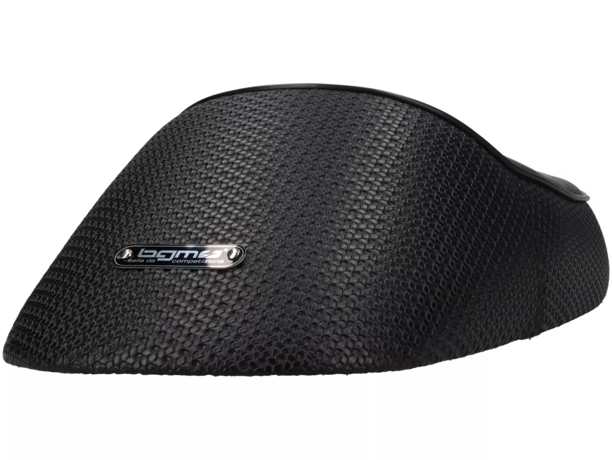 Zadel -BGM PRO Sport- Vespa Largeframe PX oud (-1983), Sprint, GT, GTR, Super, TS, GL, VNA, VBA, VNB, VBB, T4 - ook geschikt met platte tank type op Rally 180/200, GS160, SS180 - zonder slot - zwarte leidingen