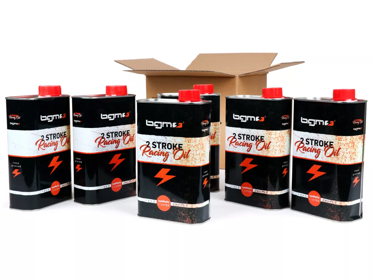 Aceite -BGM PRO Oldie Edition (Lata Vintage)- 2 tiempos sintético - 6x 1000ml - pack económico