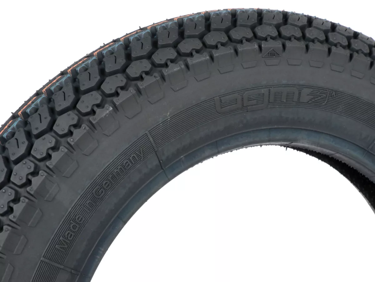 Tyre -BGM Classic (made in Germany by Heidenau)- 3.00 - 10 inch TT 50P 150 km/h (reinforced)) - for tube rims only