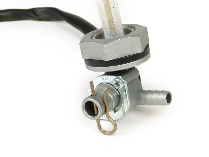 Grifo de gasolina -BGM PRO Faster Flow V2.0 elect. Indicador de reserva - Vespa PX, T5 125cc, Rally180 (VSD1T), Rally200 (VSE1T), Sprint150 (VLB1T), TS125 (VNL3T), GT125 (VNL2T), GTR125 (VNL2T), GL150 (VLA1T), Super, VNA, VNB, VBA, VBB, V50, V90, PV125, E