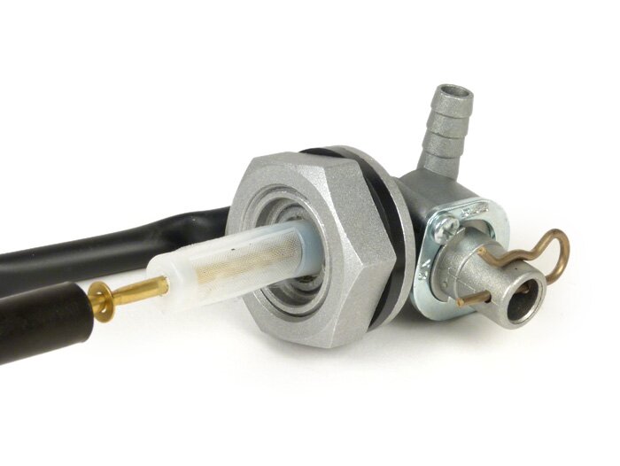 Grifo de gasolina -BGM PRO Faster Flow V2.0 elect. Indicador de reserva - Vespa PX, T5 125cc, Rally180 (VSD1T), Rally200 (VSE1T), Sprint150 (VLB1T), TS125 (VNL3T), GT125 (VNL2T), GTR125 (VNL2T), GL150 (VLA1T), Super, VNA, VNB, VBA, VBB, V50, V90, PV125, E