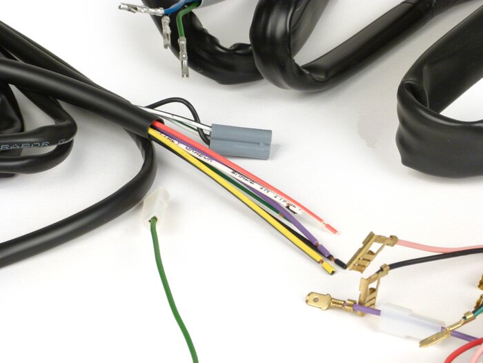 Kabelboom -VESPA- Vespa PK 50 XL (V5X3T000001-V5X3T185557) - Modellen met richtingaanwijzers, bagageruimte, elektronische ontsteking, zonder elektrische starter