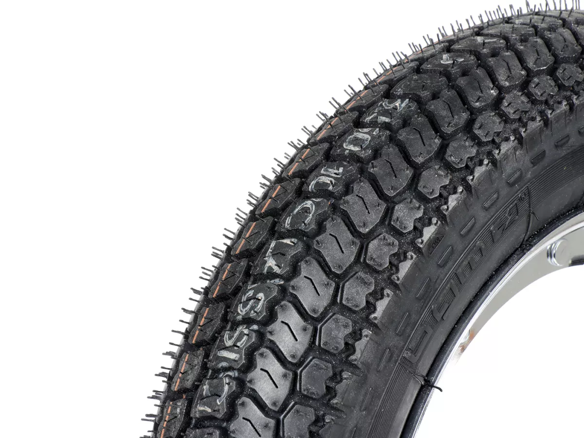 Komplettrad (Reifen fahrbereit auf Felge montiert) -BGM Classic, Vespa Largeframe PX, Sprint, Rally, GT, GTR, TS, T4, LML Star/Stella- 3.50 - 10 Zoll TT 59P (reinforced) - Felge Stahl, lackiert 2.10- 10 - Chrom