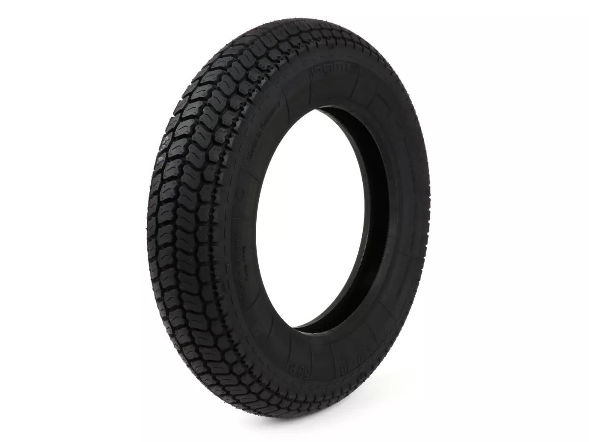 Däck komplett uppsättning -BGM Classic, Vespa- 3.50 - 10 tum TT 59P (förstärkt) - Fälg 2.10-10 Grå