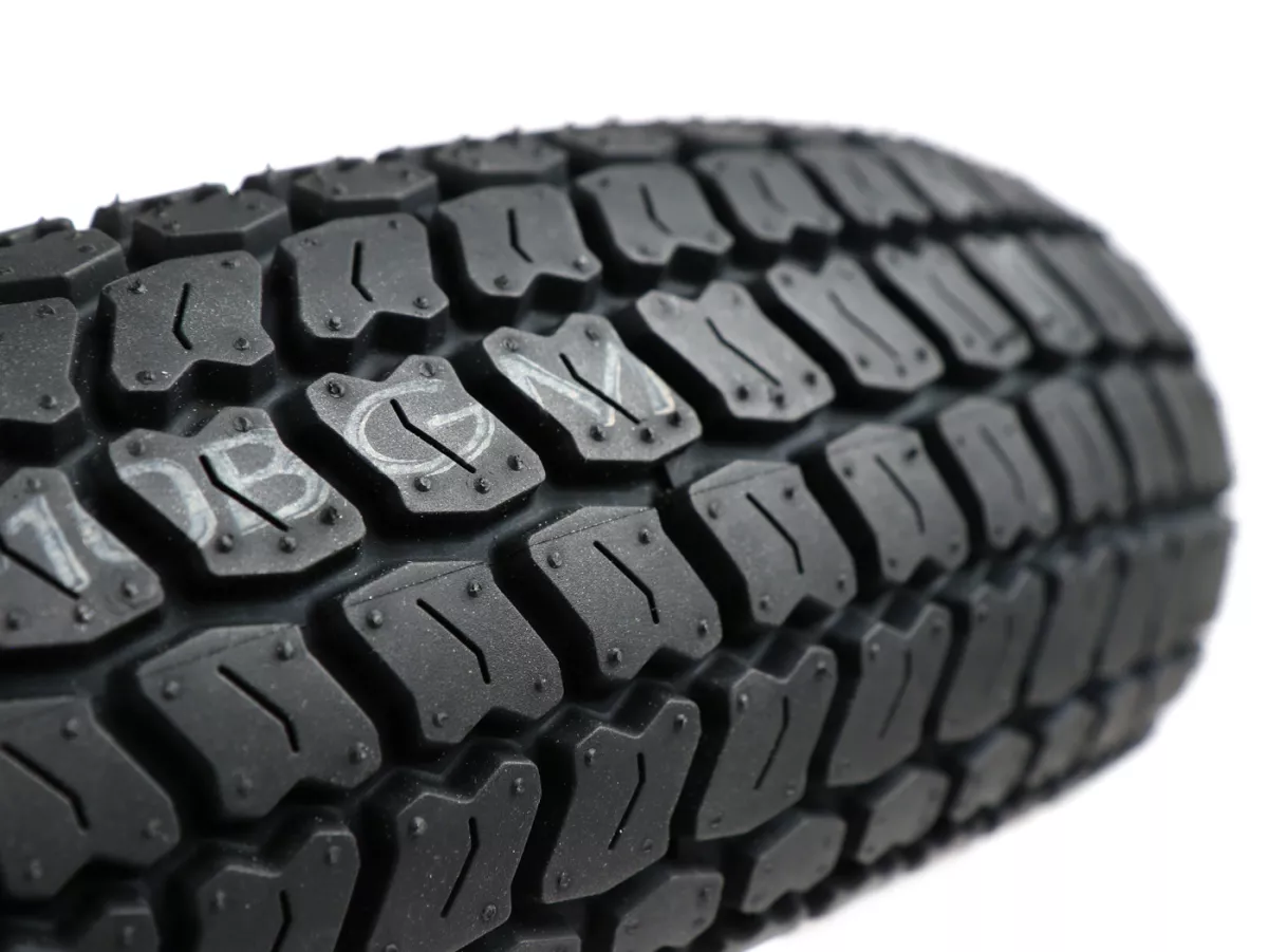 Däck komplett uppsättning -BGM Classic, Vespa- 3.50 - 10 tum TT 59P (förstärkt) - Fälg 2.10-10 Grå