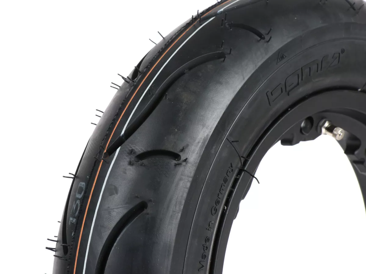 Rueda completa -BGM Sport, tubeless, Lambretta- 3.50 - 10 pulgadas TL 59S (reforzada) - llanta 2.10-10 negra
