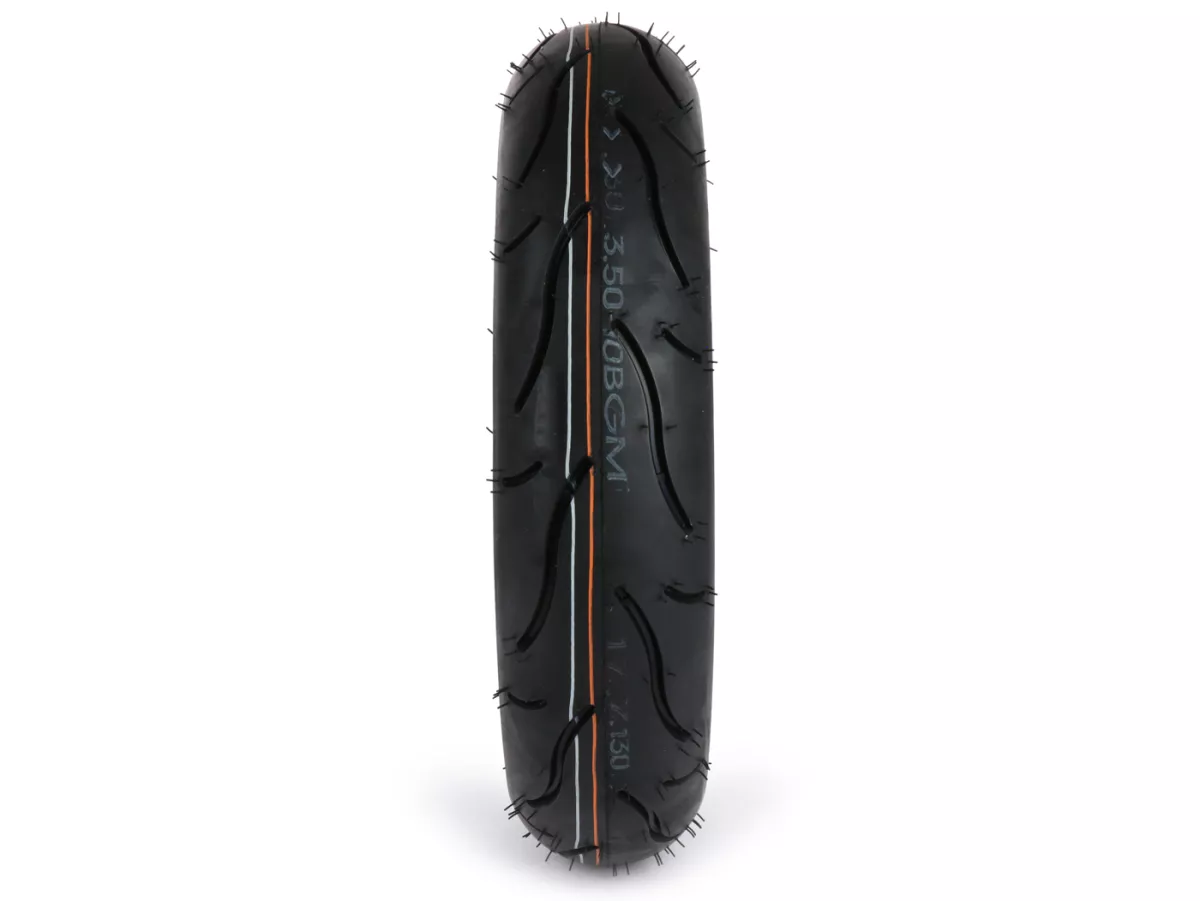 Rueda completa -BGM Sport, tubeless, Lambretta- 3.50 - 10 pulgadas TL 59S (reforzada) - llanta 2.10-10 negra