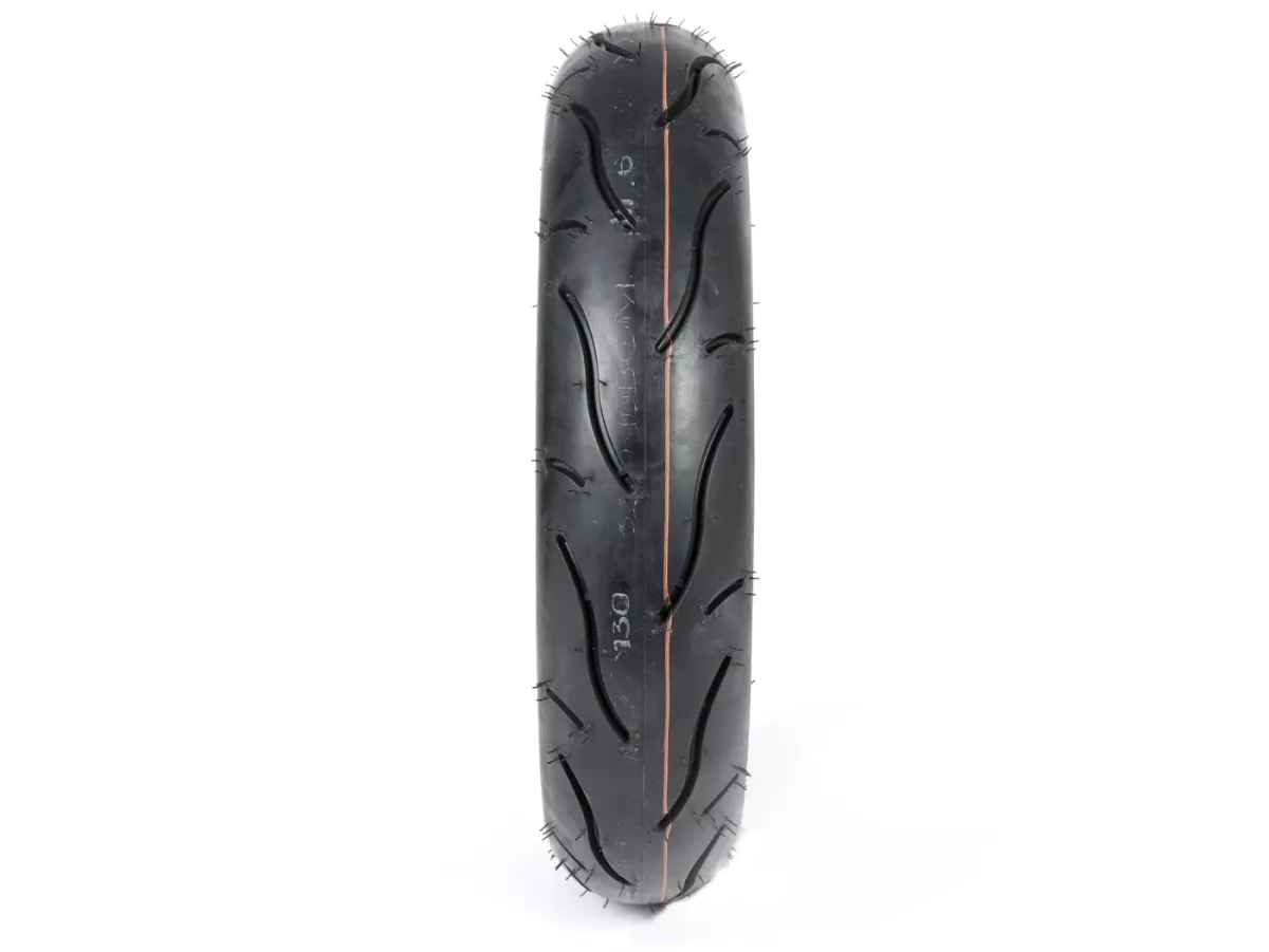 Roda lengkap (ban siap pakai yang dipasang pada pelek) -BGM Sport, Vespa Largeframe PX, Sprint, Rally, GT, GTR, TS, T4, LML Star/Stella- 3.50 - 10 inci TT 59S (diperkuat) - pelek baja, dicat 2.10 - 10 - hitam