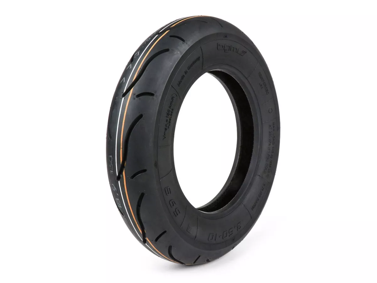 Banden -BGM Sport (Made in Germany by Heidenau)- 3.50 - 10 inch TT 59S 180 km/u (versterkt)- alleen voor velgen met binnenband