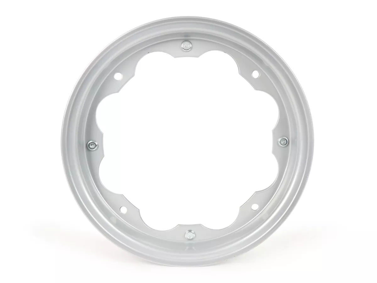Juego completo de neumáticos -BGM Sport, Lambretta- 3.50 - 10 pulgadas TT 59S (reforzado) - Llanta 2.15-10 Gris
