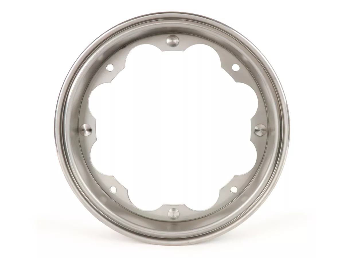 Bandenset -BGM Sport, Lambretta- 3.50 - 10 inch TT 59S (versterkt) - velg 2.15-10 roestvrij staal