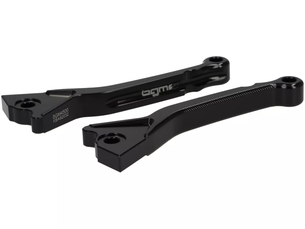 Bromshandtagssats -BGM PRO CNC Sport, kort (130mm)- Vespa GT, GTL, GTS 125-300 - svart - ABE -