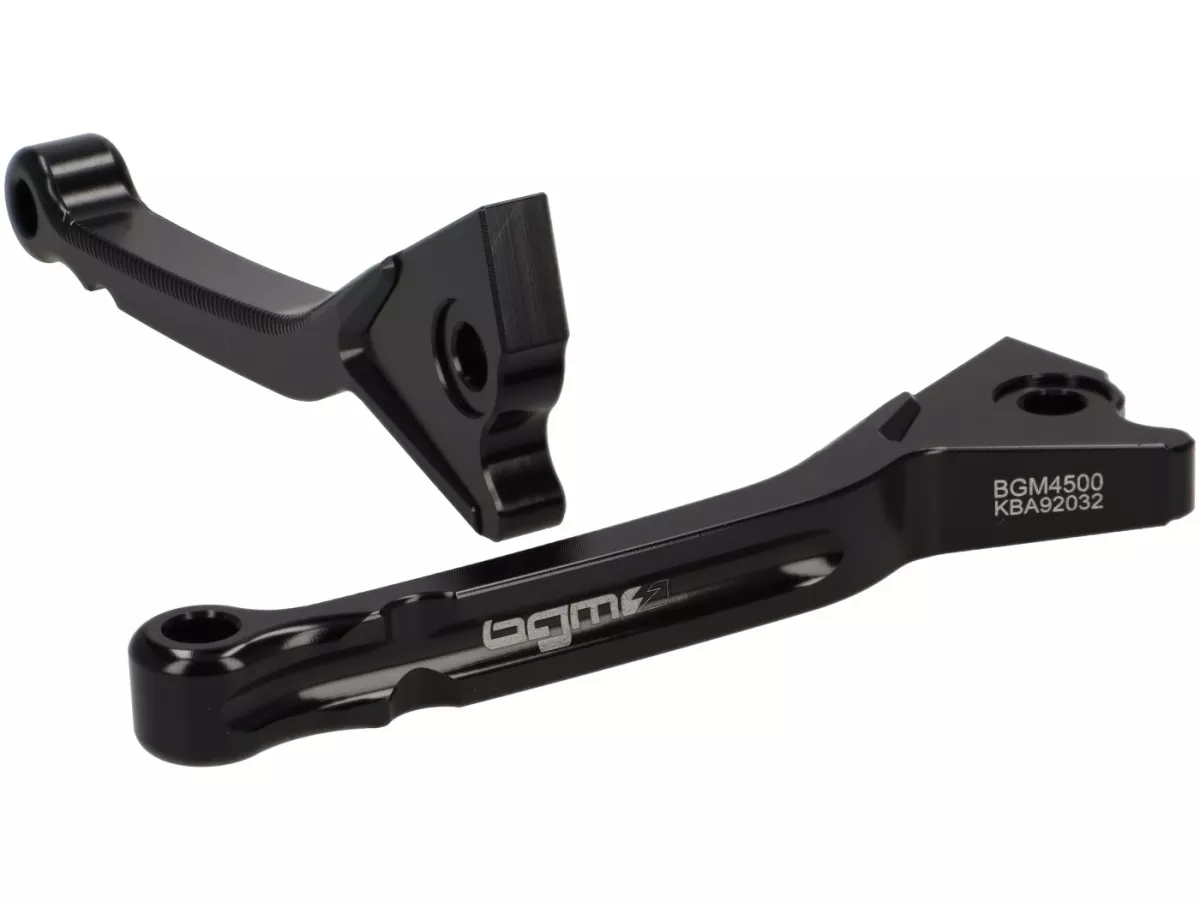 Bromshandtagssats -BGM PRO CNC Sport, kort (130mm)- Vespa GT, GTL, GTS 125-300 - svart - ABE -