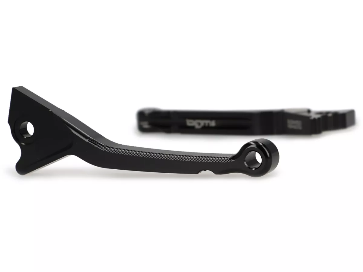Bromshandtagssats -BGM PRO CNC Sport, kort (130mm)- Vespa GT, GTL, GTS 125-300 - svart - ABE -