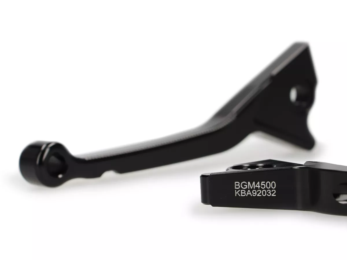Bromshandtagssats -BGM PRO CNC Sport, kort (130mm)- Vespa GT, GTL, GTS 125-300 - svart - ABE -