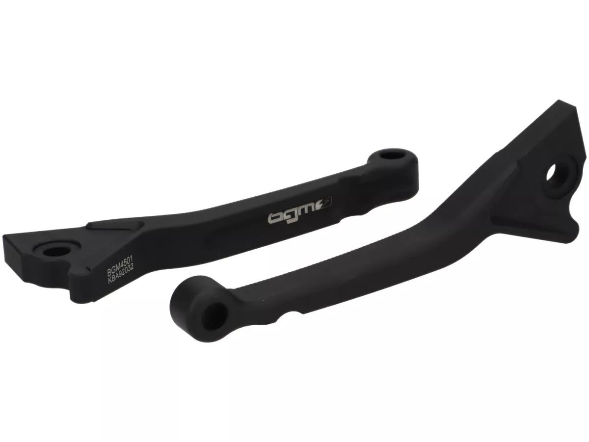 Remhendelset -BGM PRO CNC Sport, kort (130mm)- Vespa GT, GTL, GTS 125-300 - (Jaar - 2022) - zwart mat - ABE