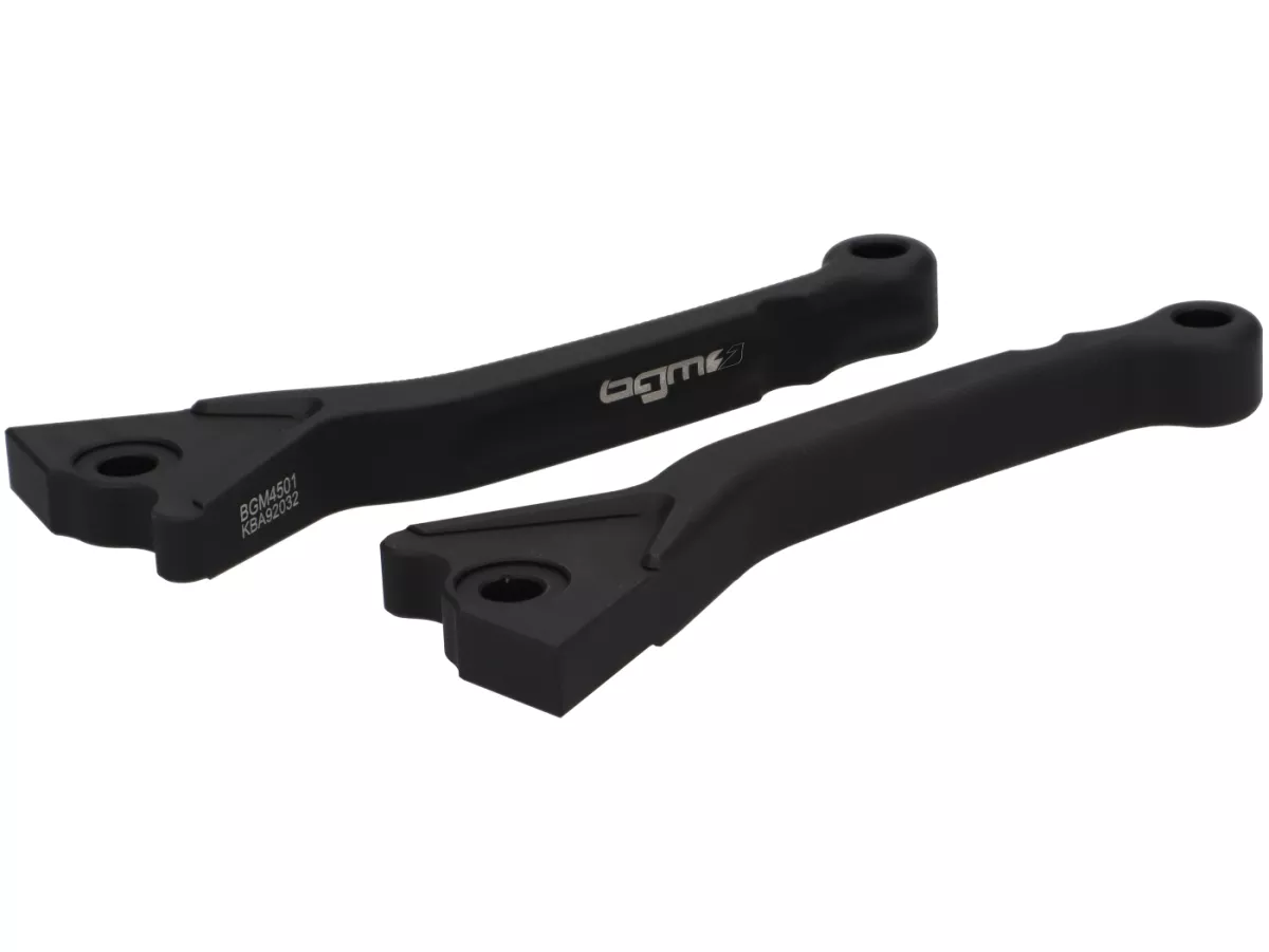 Remhendelset -BGM PRO CNC Sport, kort (130mm)- Vespa GT, GTL, GTS 125-300 - (Jaar - 2022) - zwart mat - ABE