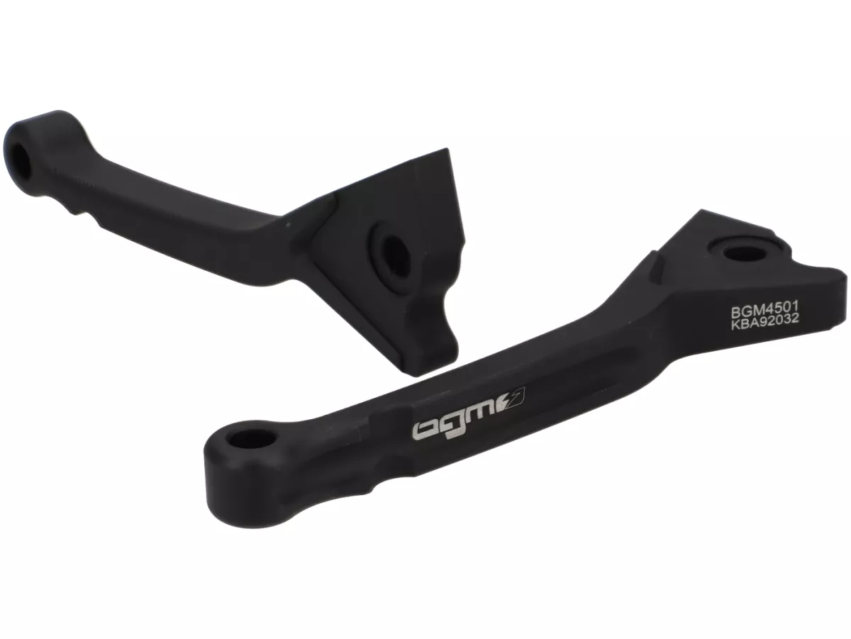 Remhendelset -BGM PRO CNC Sport, kort (130mm)- Vespa GT, GTL, GTS 125-300 - (Jaar - 2022) - zwart mat - ABE