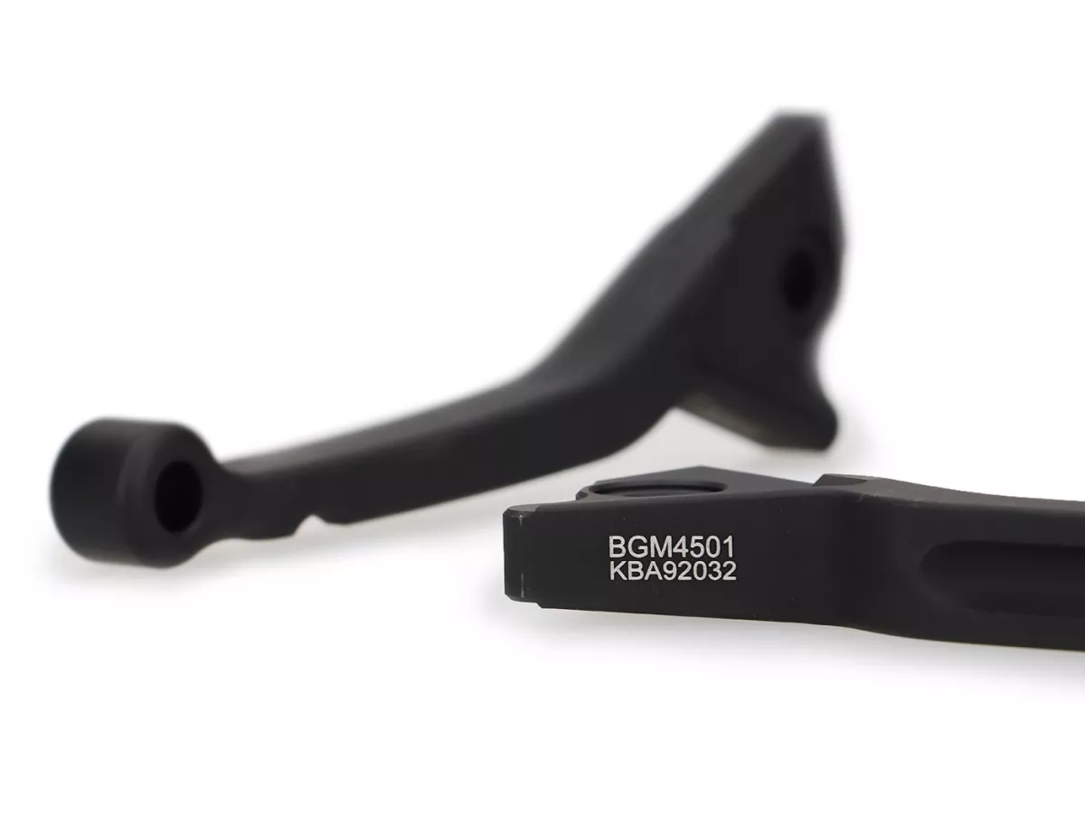 Remhendelset -BGM PRO CNC Sport, kort (130mm)- Vespa GT, GTL, GTS 125-300 - (Jaar - 2022) - zwart mat - ABE
