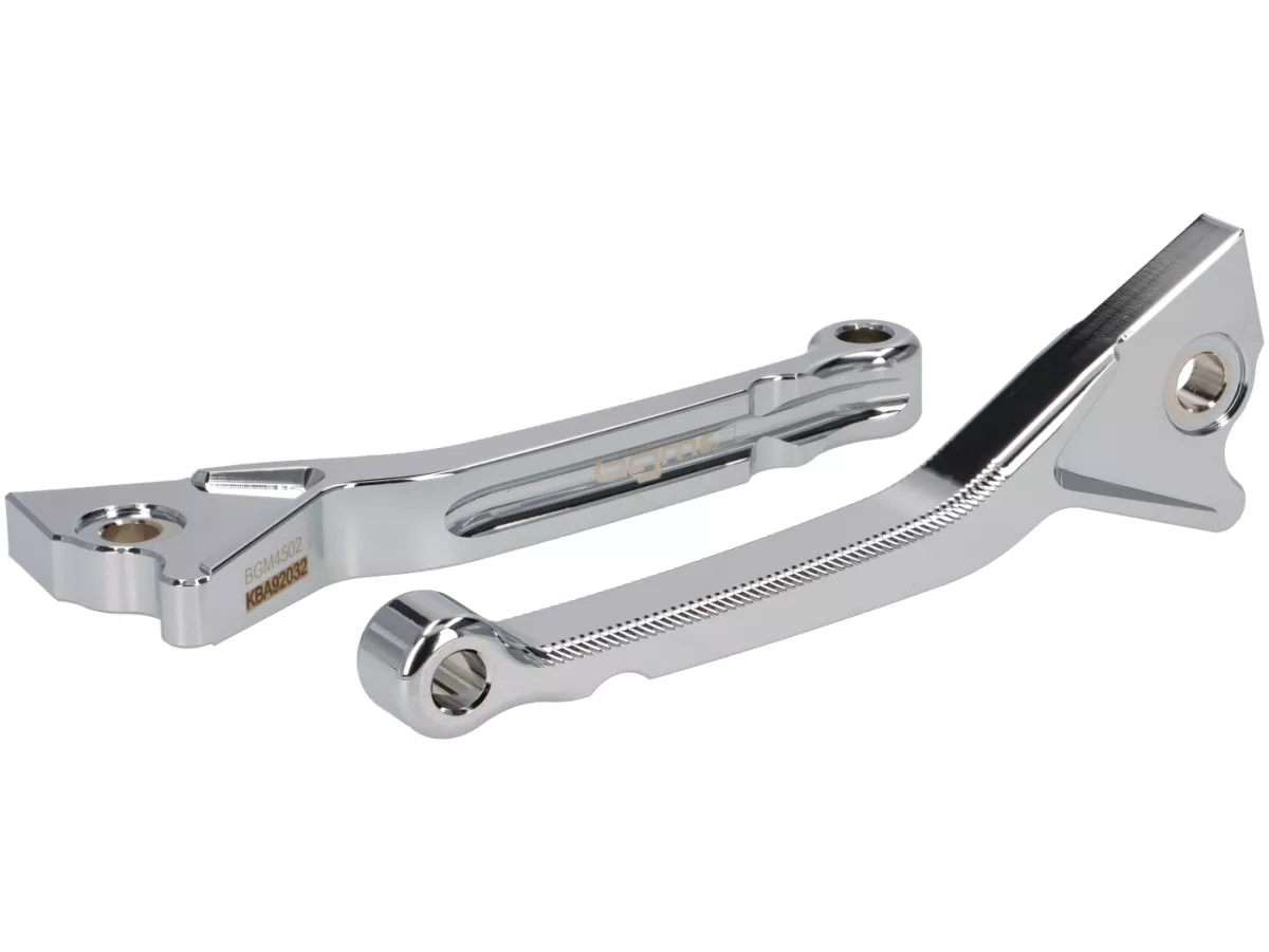 Remhendelset -BGM PRO CNC Sport, kort (130mm)- Vespa GT, GTL, GTS 125-300 - (bouwjaar - 2022) - chroom - ABE