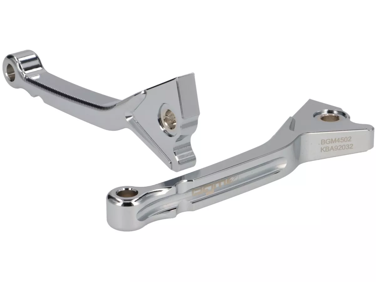 Remhendelset -BGM PRO CNC Sport, kort (130mm)- Vespa GT, GTL, GTS 125-300 - (bouwjaar - 2022) - chroom - ABE