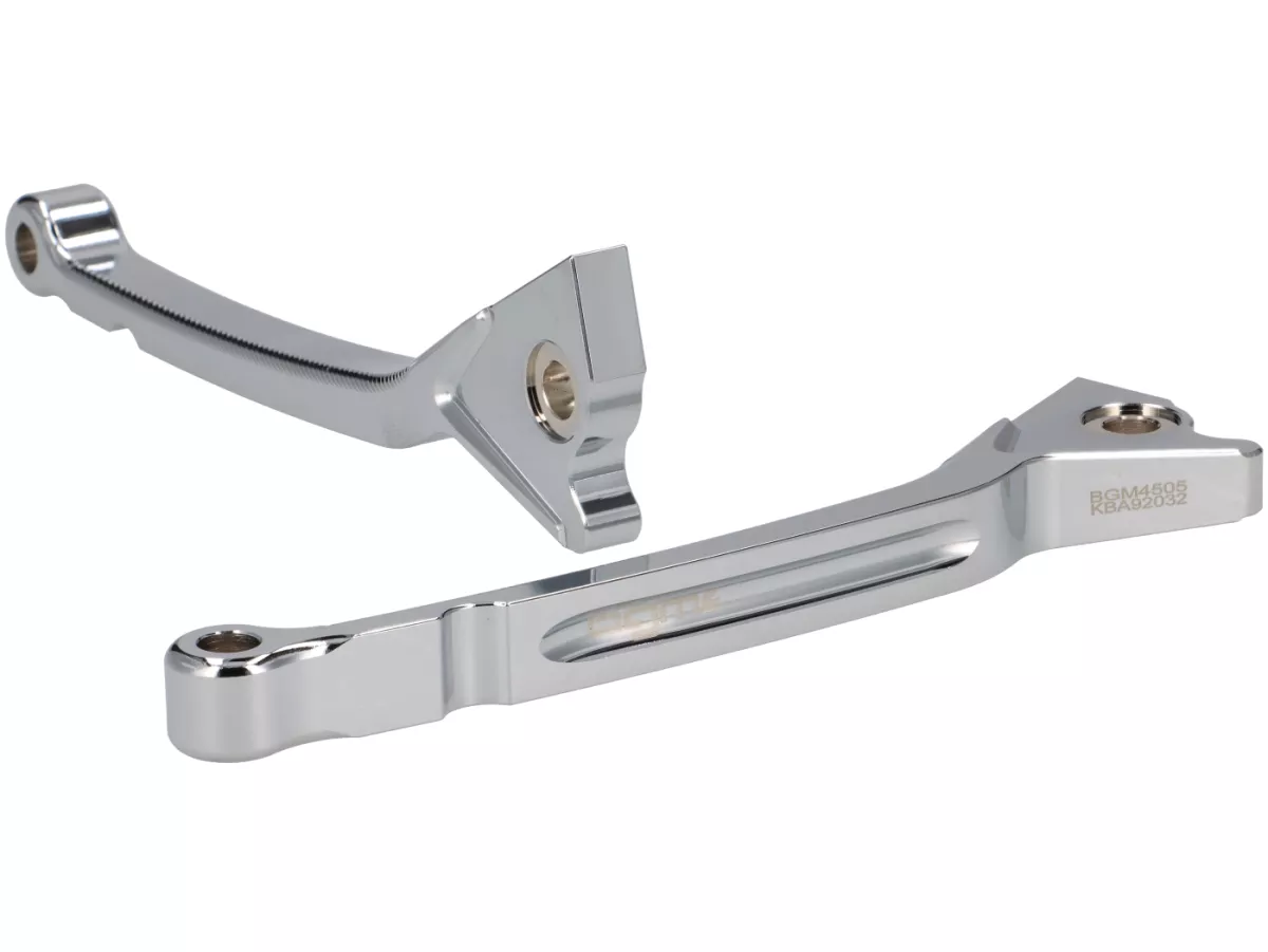 Remhendelset -BGM PRO CNC Sport, lang (165mm)- Vespa GT, GTL, GTS 125-300 - (Jaar - 2022) - chroom - ABE