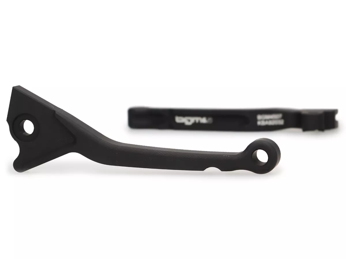 Remhendelset -BGM PRO CNC Sport, kort (130mm)- Vespa LX, LXV, S, Primavera 50-150, Sprint50-150 - matzwart - ABE