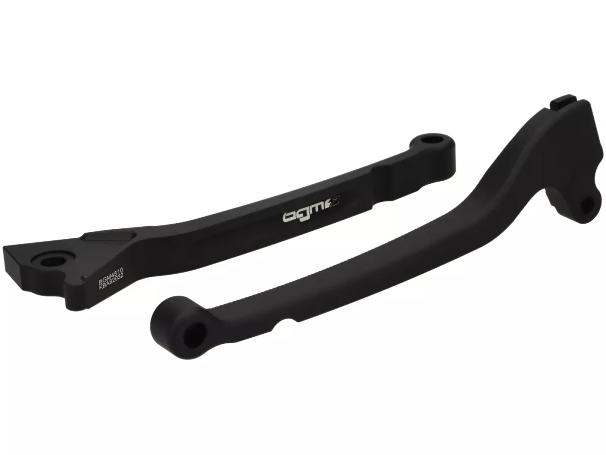 Bromshandtagssats -BGM PRO CNC Sport, lång (165 mm)- Vespa LX, LXV, S, Primavera 50-150, Sprint50-150 - svart matt