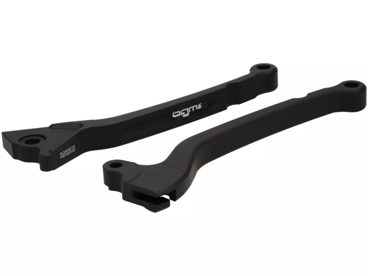 Bromshandtagssats -BGM PRO CNC Sport, lång (165 mm)- Vespa LX, LXV, S, Primavera 50-150, Sprint50-150 - svart matt