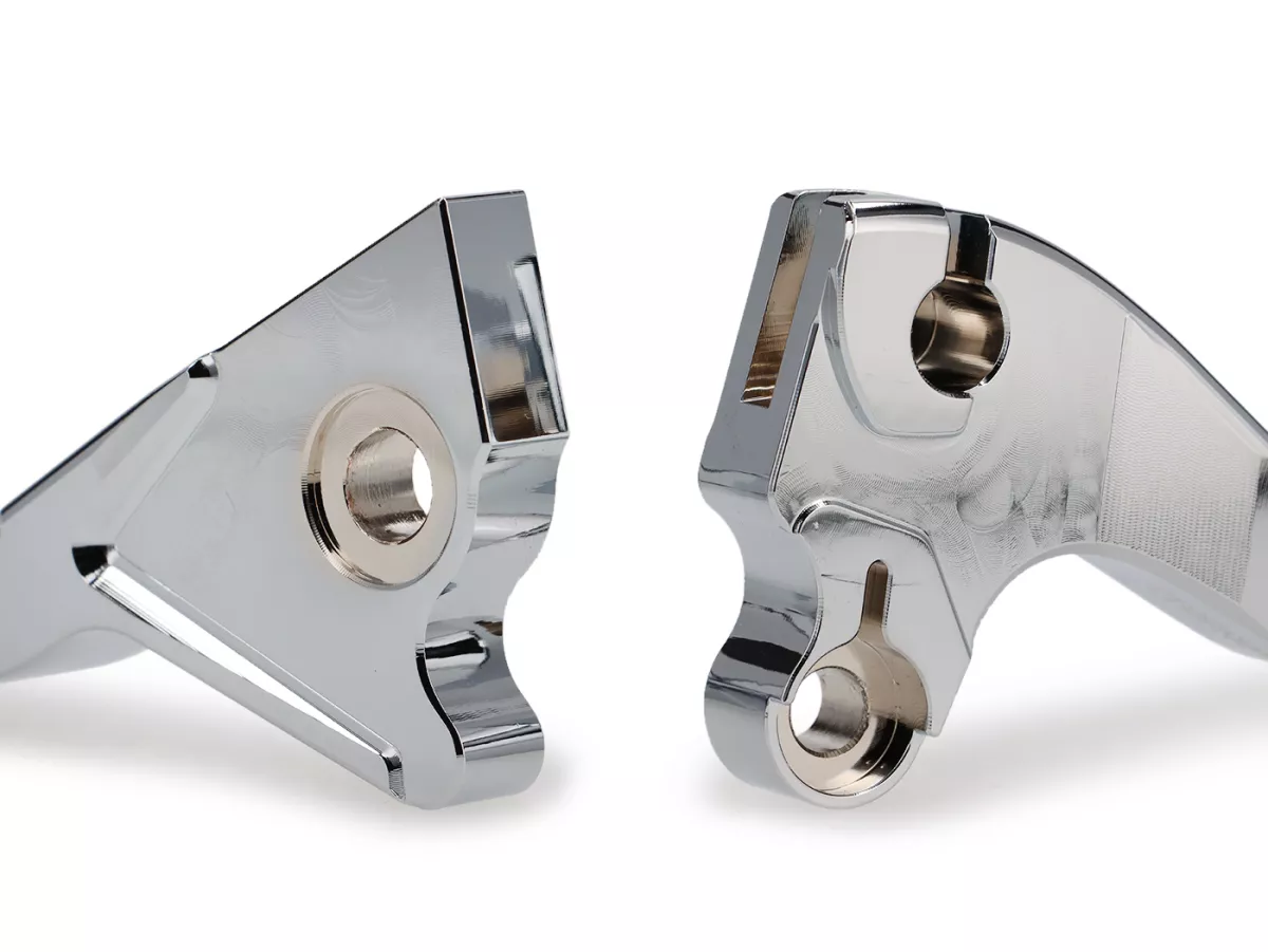 Set leva freno -BGM PRO CNC Sport, lunga (165mm)- Vespa LX, LXV, S, Primavera 50-150, Sprint50-150 - cromo