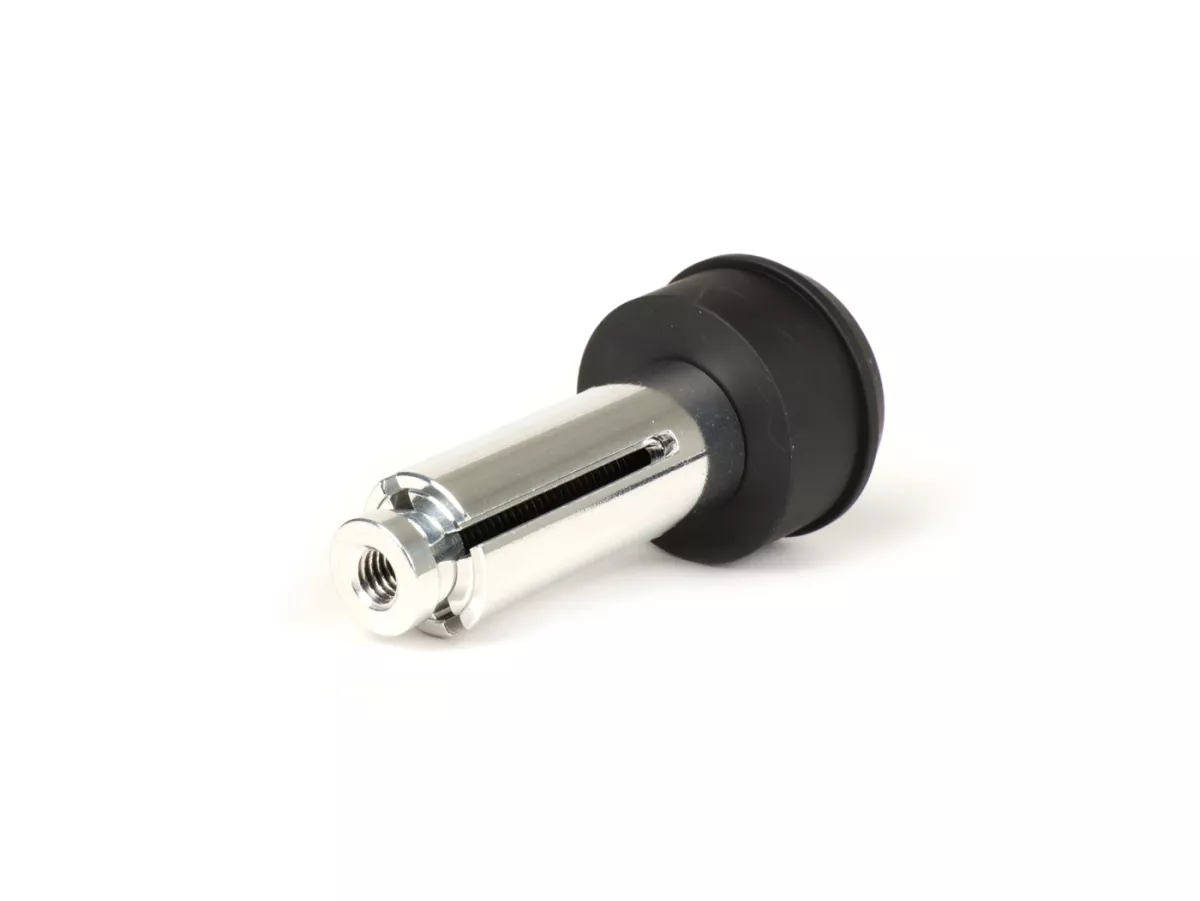 Mounting set for handlebar end mirror -BGM PRO- Vespa GT, GTS, GTL, GTV 125-300 + universal clamp for tube handlebar - matt black