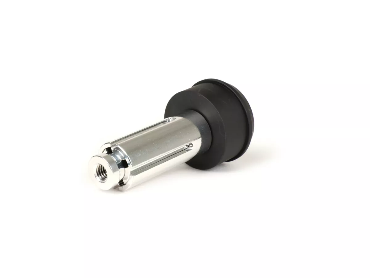 Mounting set for handlebar end mirror -BGM PRO- Vespa GT, GTS, GTL, GTV 125-300 + universal clamp for tube handlebar - matt black