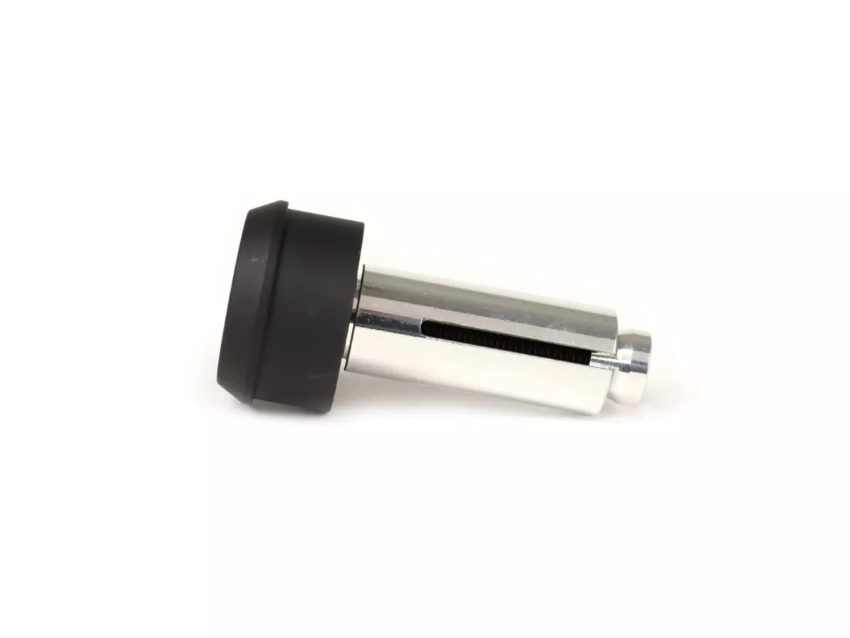Mounting set for handlebar end mirror -BGM PRO- Vespa GT, GTS, GTL, GTV 125-300 + universal clamp for tube handlebar - matt black