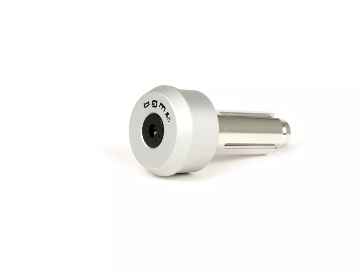 Mounting set for handlebar end mirror -BGM PRO- Vespa GT, GTS, GTL, GTV 125-300 + universal clamp for tube handlebar - silver