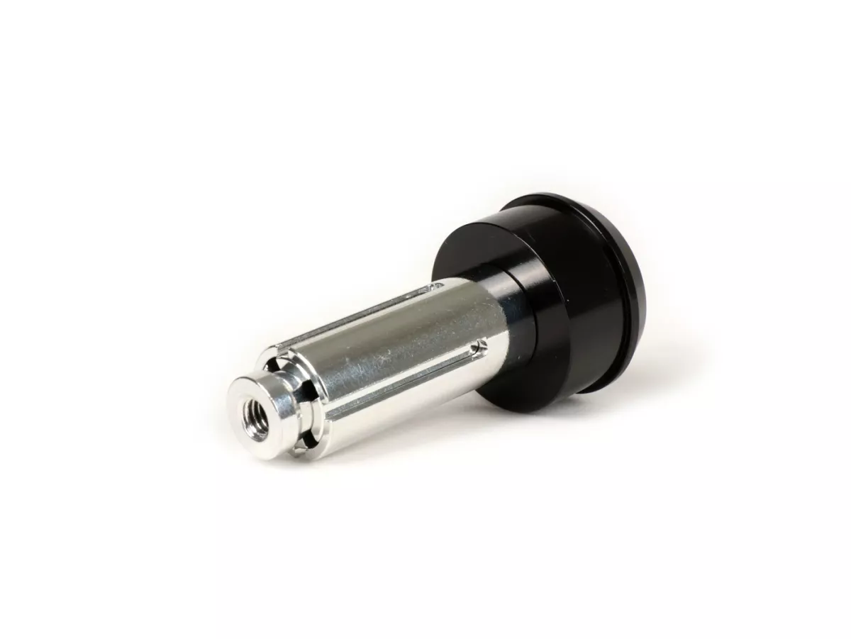 Kit de montaje para espejo de manillar -BGM PRO- Vespa GT, GTS, GTL, GTV 125-300 + abrazadera universal para manillar abierto - negro