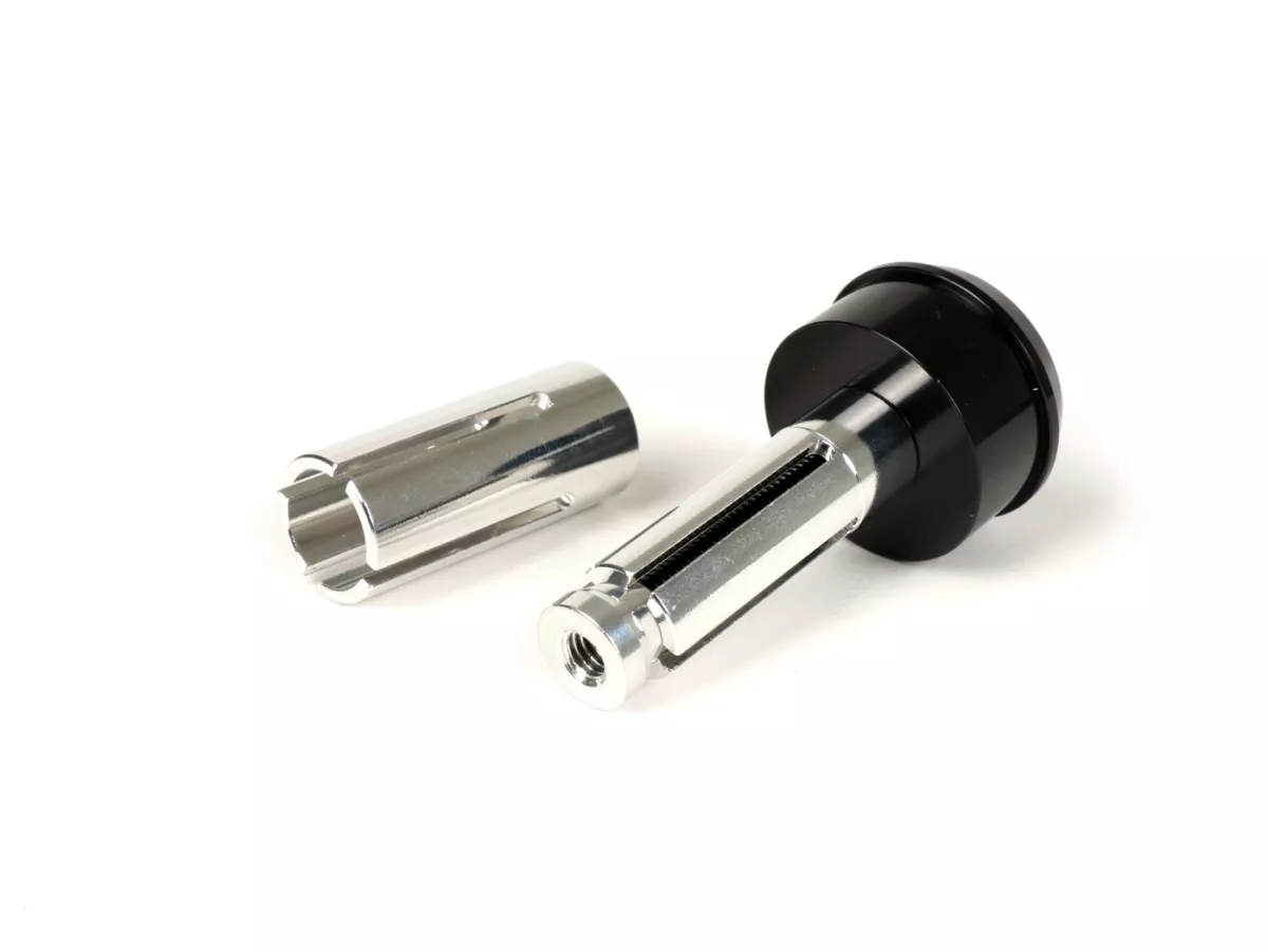 Kit de montaje para espejo de manillar -BGM PRO- Vespa GT, GTS, GTL, GTV 125-300 + abrazadera universal para manillar abierto - negro