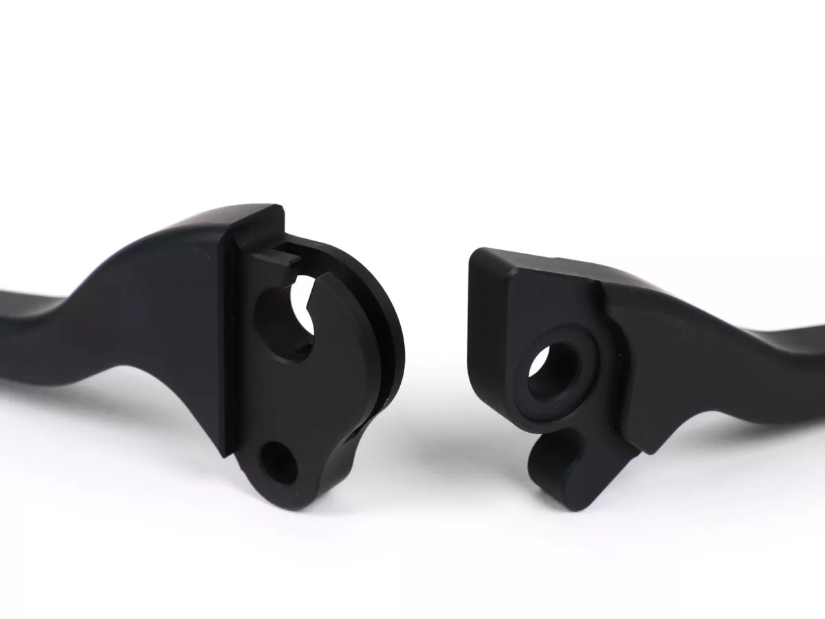 Brake and clutch lever set -BGM PRO CNC- disc brake (HENG TONG)- Vespa PX (2004-) - matt black