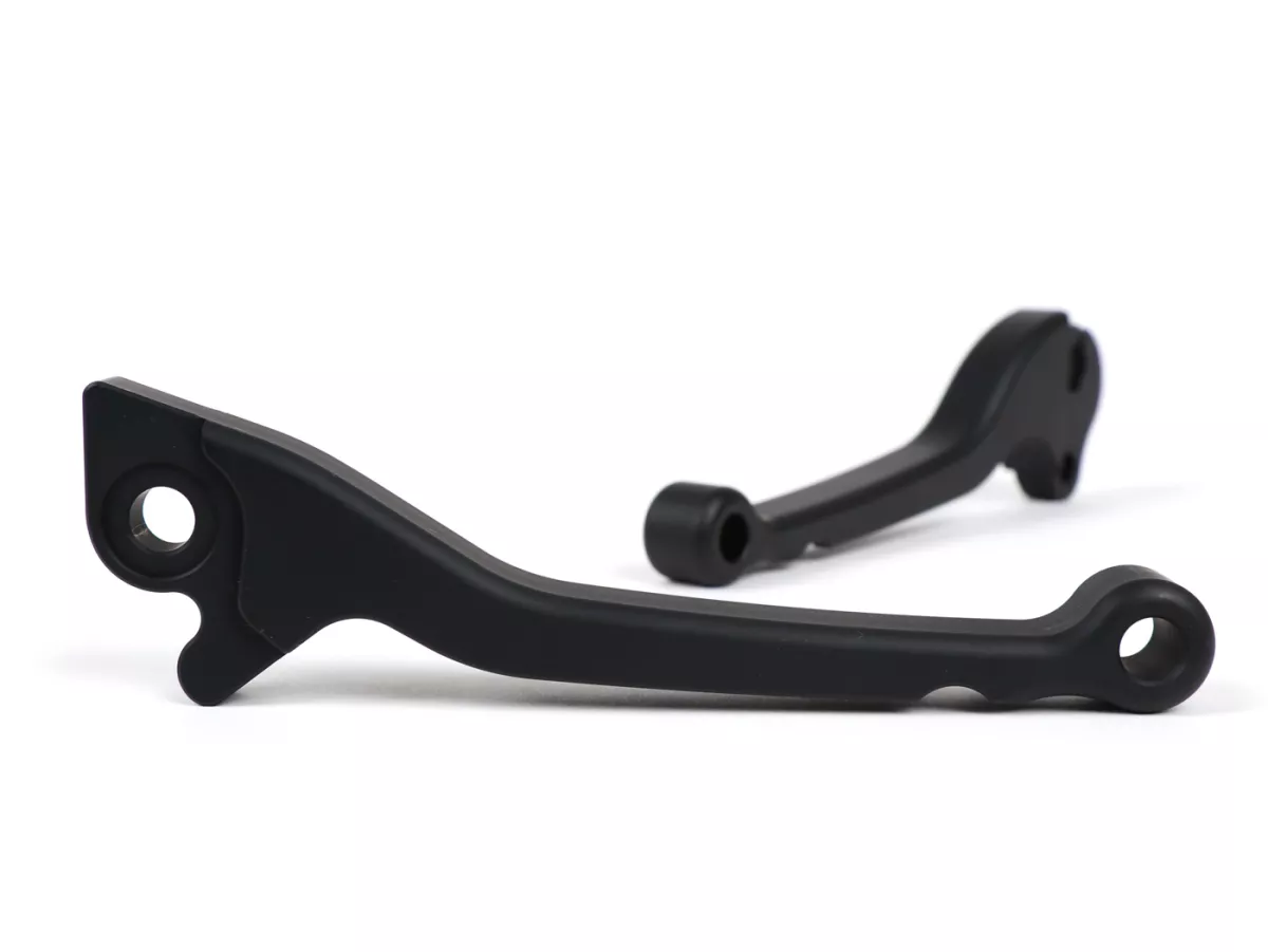 Brake and clutch lever set -BGM PRO CNC- disc brake (HENG TONG)- Vespa PX (2004-) - matt black