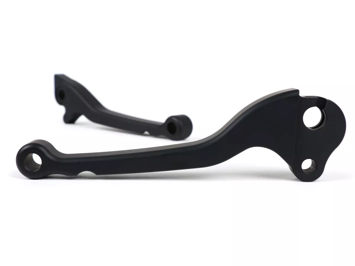Brake and clutch lever set -BGM PRO CNC- disc brake (HENG TONG)- Vespa PX (2004-) - matt black